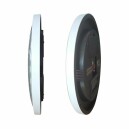 Horloge murale blanche silencieuse avec thermom&egrave;tre et hygrom&egrave;tre_profil