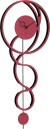 Pendule design &agrave; balancier rouge