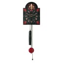 Horloge en bois m&eacute;canique moderne 1 poids Hermle noir