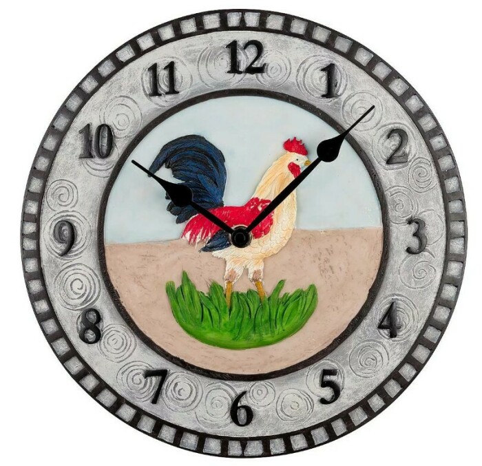 Pendule murale de cuisine thème coq