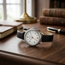 Montre pour femme boitier rond dor&eacute; bracelet noir_lifestyle