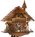 Horloge coucou chalet 1 jour musical clochette gros plan