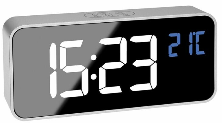 R&eacute;veil led rechargeable double alarme