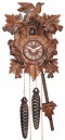 Horloge coucou traditionnel en bois fronton cisel&eacute;