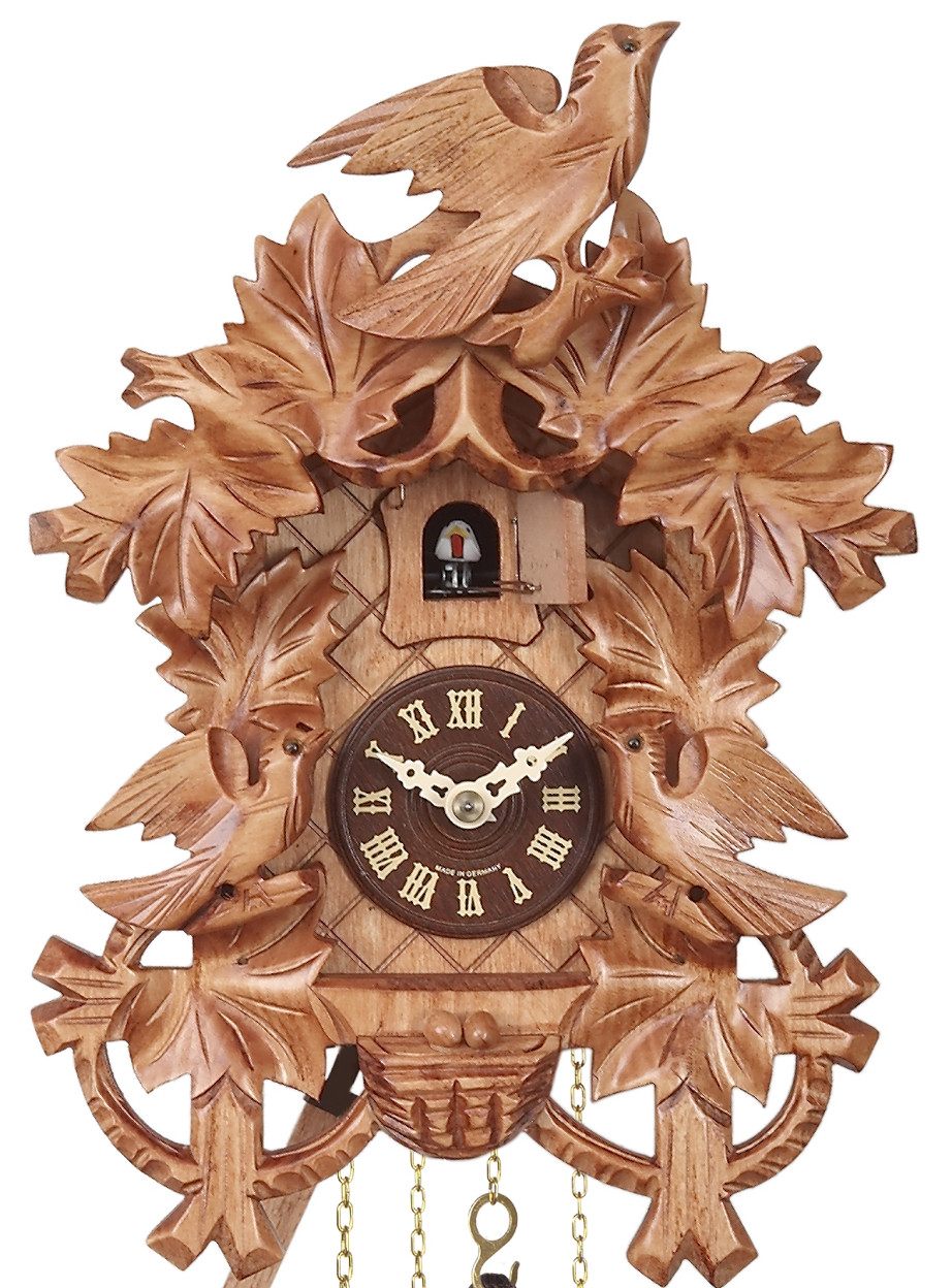 Horloge coucou traditionnel th&egrave;me oiseau_cerisier
