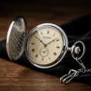 Montre &agrave; quartz de poche argent&eacute;e Bayard_details