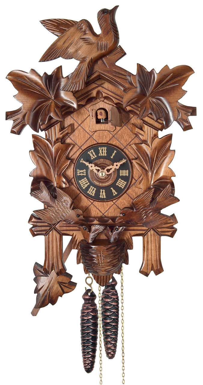 Horloge coucou 1 jour th&egrave;me oiseaux