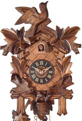 Horloge coucou 1 jour thème oiseaux gros plan