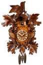 Horloge coucou &agrave; piles en bois 3 oiseaux