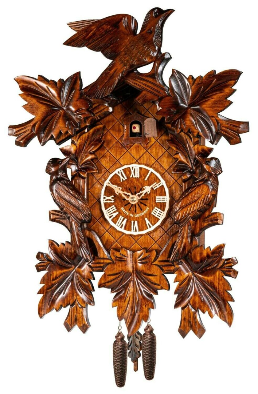 Horloge coucou 8 jours th&egrave;me oiseau