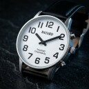 Montre parlante en m&eacute;tal bracelet noir Bayard_details