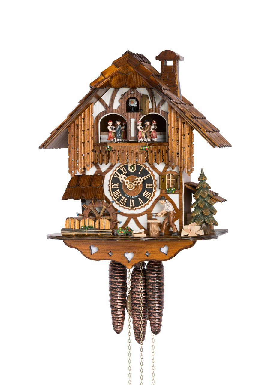 Horloge coucou musical 1 jour tyroliens danseurs
