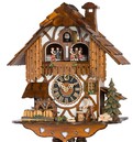 Horloge coucou musical 1 jour tyroliens danseurs gros plan