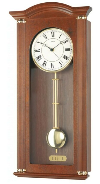 Carillon mural à quartz en noyer et à sonnerie Westminster