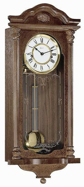 Pendule mécanique bois de noyer massif sonnerie bim bam