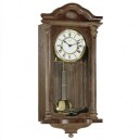 Pendule m&eacute;canique bois de noyer massif sonnerie bim bam