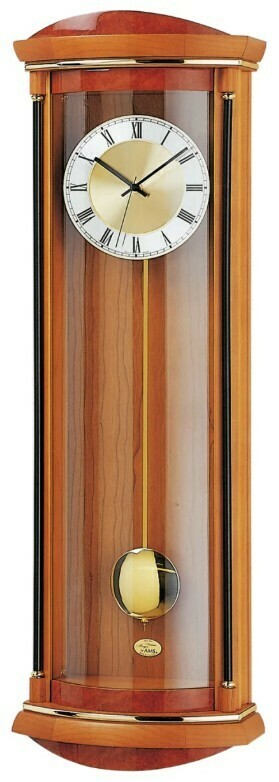 Carillon mural &agrave; quartz en merisier sonnerie Westminster