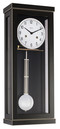 Pendule murale m&eacute;canique en bois noir &agrave; sonnerie