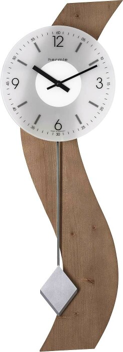 Horloge murale moderne en bois à balancier