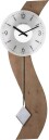 Horloge murale moderne en bois &agrave; balancier