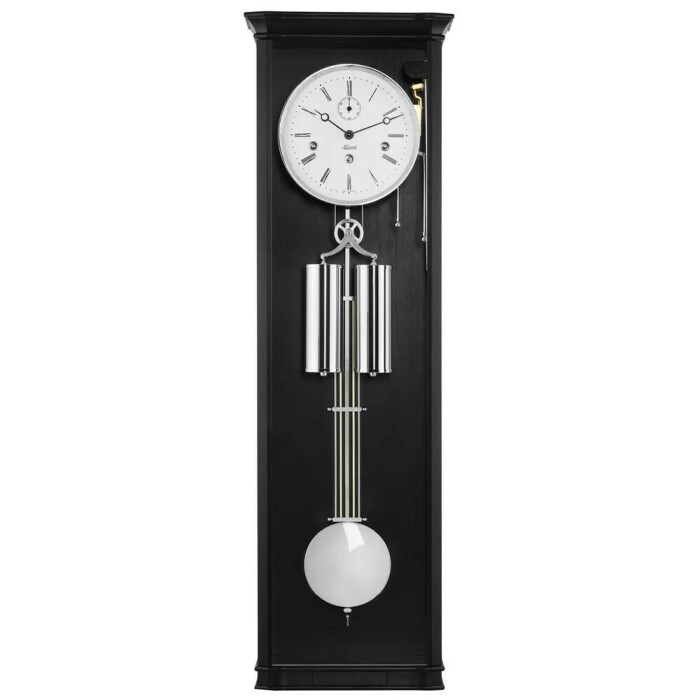 Carillon Westminster Hermle en bois noir petit seconde