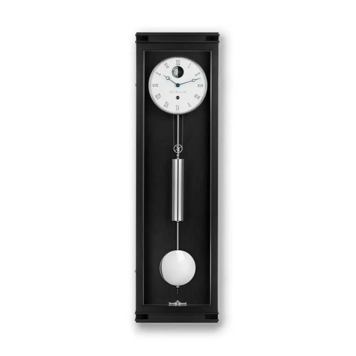 Pendule régulateur Hermle mensuelle avec phase de lune cadran blanc