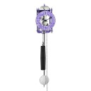 Horloge squelette Hermle color&eacute;e en m&eacute;tal violet