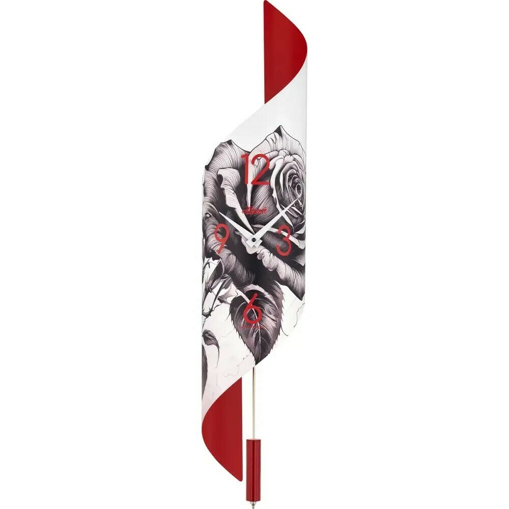 Horloge murale design artistique Hermle rose