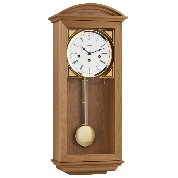 Carillon Westminster régulateur Hermle moderne en chêne naturel