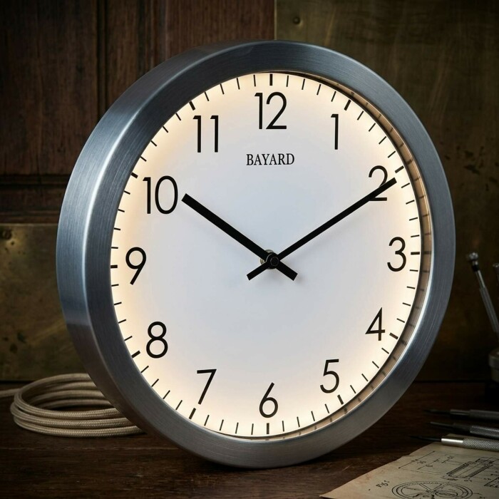 Pendule murale lumineuse sur secteur_details