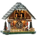 Coucou musical &agrave; poser en bois chalet &eacute;clair&eacute; 34 cm