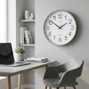 Horloge murale silencieuse argent&eacute;e tr&egrave;s fine_lifestyle