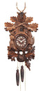 Horloge coucou &agrave; piles th&egrave;me chasse t&ecirc;te de cerf 26 cm ou 40 cm