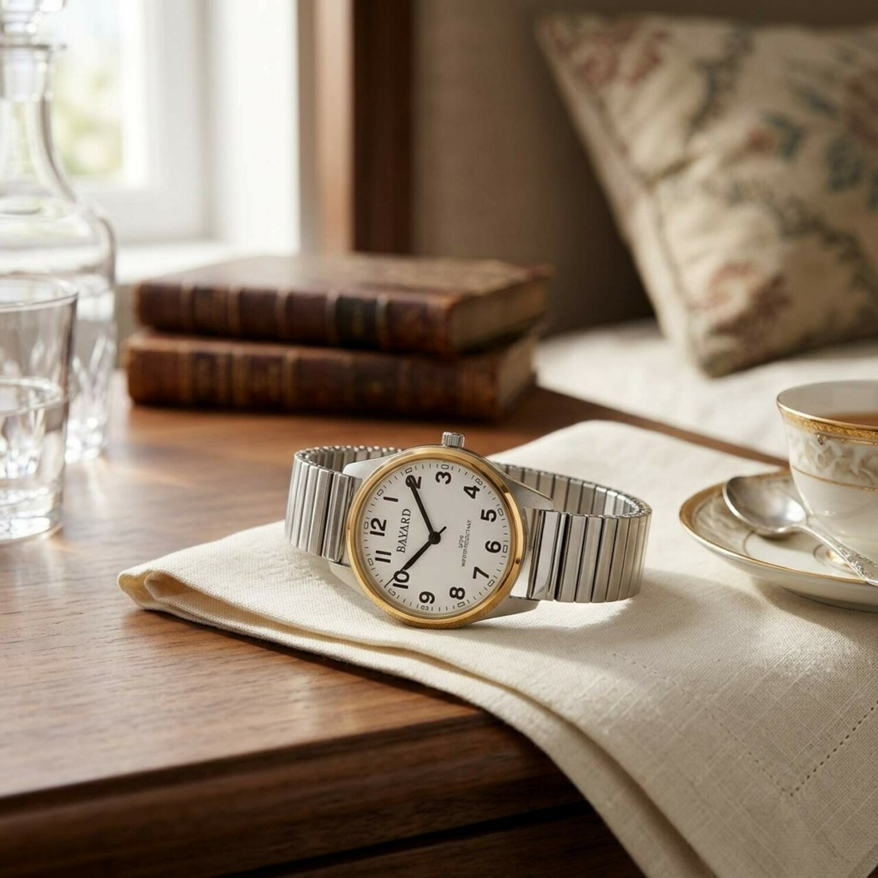 Montre pour dame en acier bicolore lisible_lifestyle
