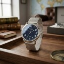 Montre ronde argent&eacute;e pour homme cadran noir Bayard_lifestyle