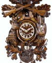 Horloge coucou 8 jours For&ecirc;t-Noire traditionnel - T&ecirc;te de cerf et fusils Zoom2