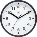 Pendule murale ronde noire et lisible cadran blanc