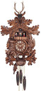 Horloge coucou m&eacute;canique 8 jours t&ecirc;te de cerf danseurs troph&eacute;e de chasse 54 cm
