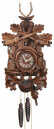 Horloge coucou m&eacute;canique 8 jours th&egrave;me chasse cerf fusils gibier 40 cm