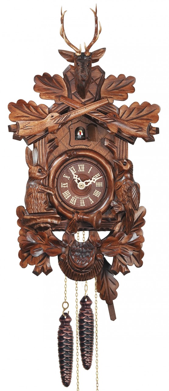 Horloge coucou traditionnel 1 jour th&egrave;me chasse