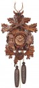 Horloge coucou 8 jours th&egrave;me chasse &eacute;cureuils et renne