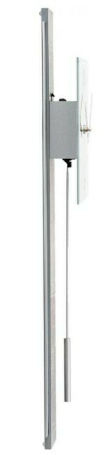 Horloge murale &agrave; balancier argent&eacute;e en bois et aluminium_profil