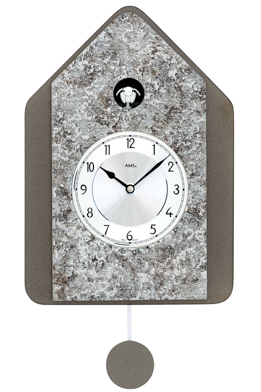Horloge coucou moderne musical couleur grise