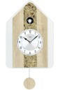 Horloge coucou moderne musical couleur bois naturel et foin