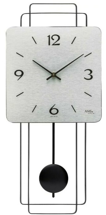 Horloge murale grise moderne à balancier