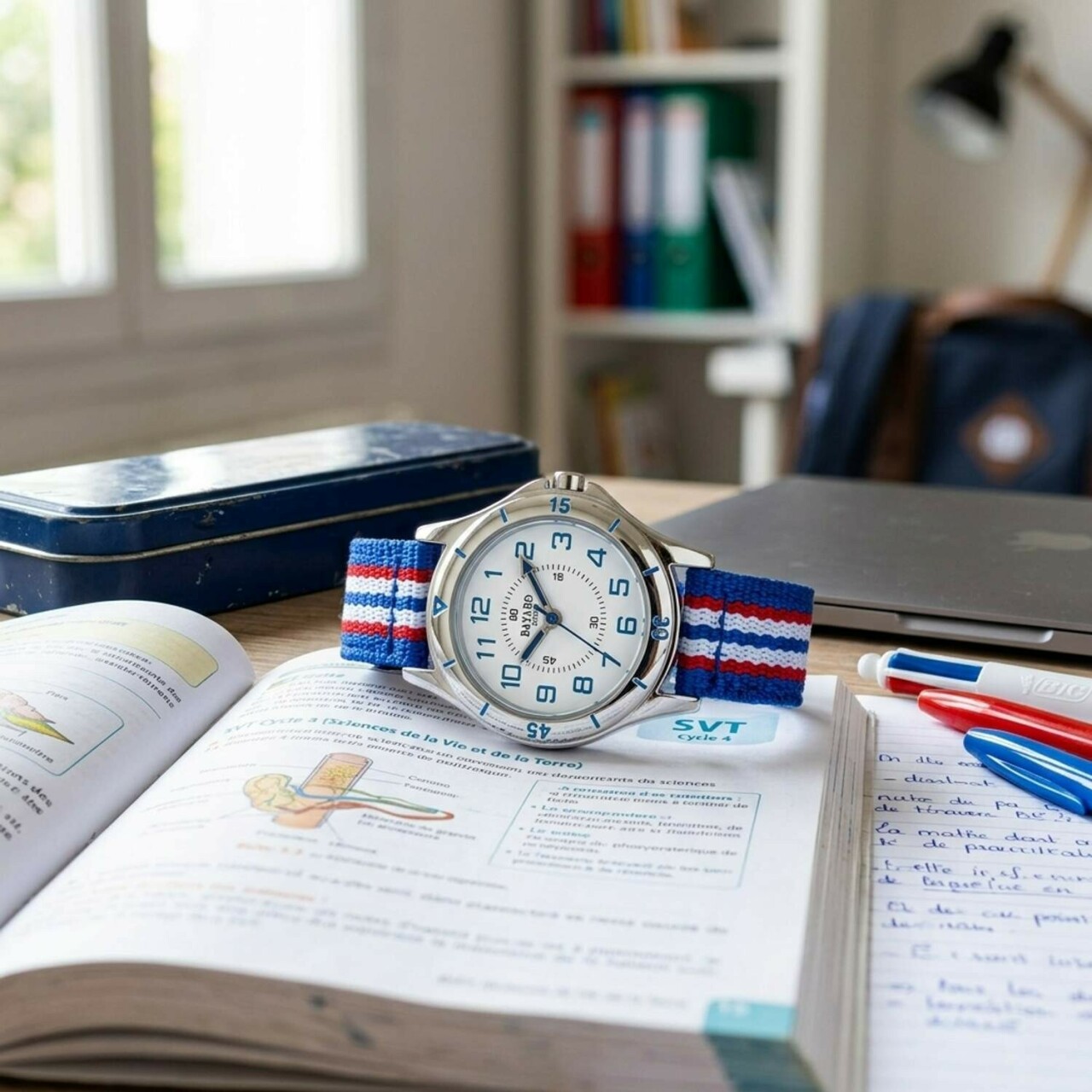 Montre ado gar&ccedil;on bleue style sportif Bayard_lifestyle