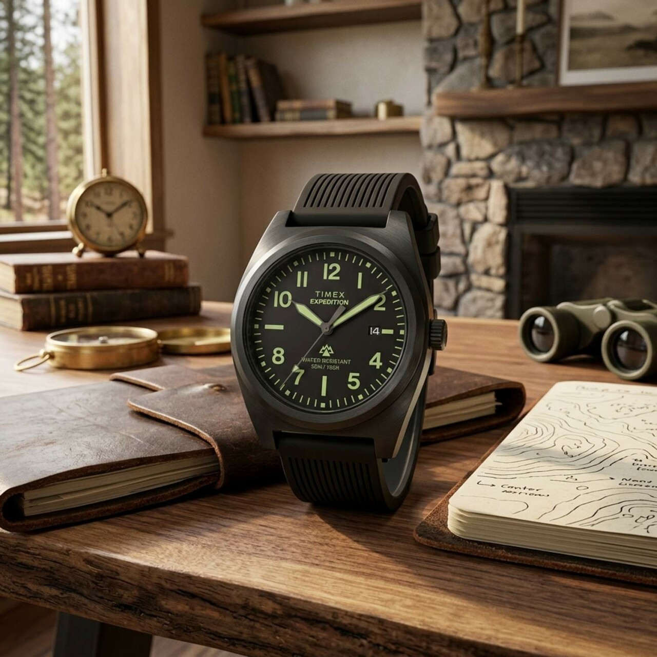 Montre field Timex Expedition Capstone noire homme TW2Y18100_lifestyle