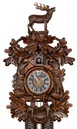 Horloge coucou traditionnel 8 jours cerf feuilles de ch&ecirc;ne