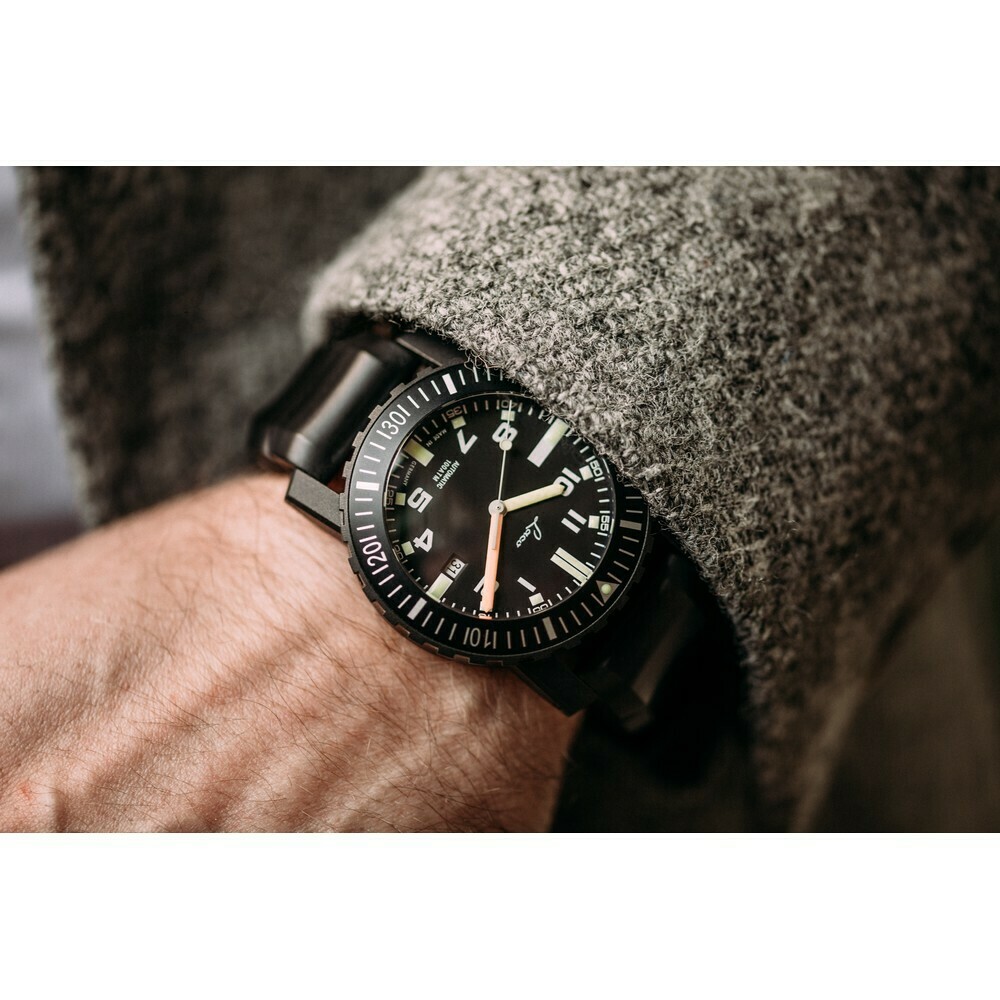 Montre de plong&eacute;e Laco Seven Seas pvd noir 861703 lifestyle