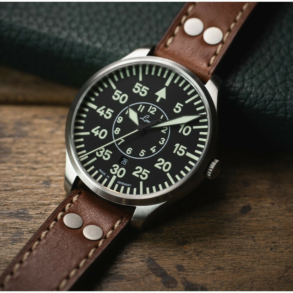 Montre Laco aviateur Z&uuml;rich acier 861806.2.D details